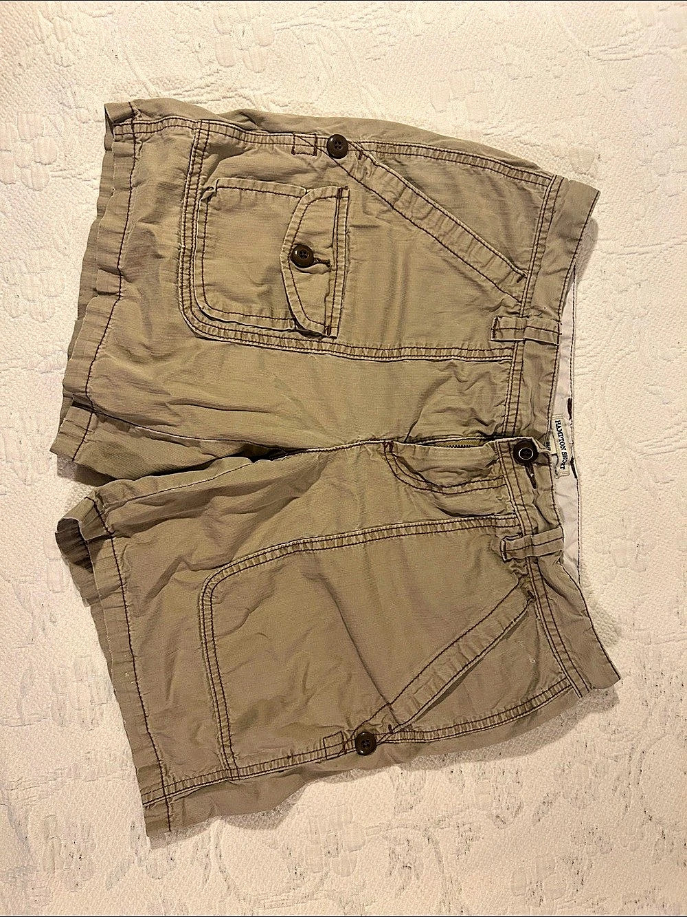 Vintage Polo Jeans Company Hampton Cargo Shorts in Brown Khaki Size 6 100% cott